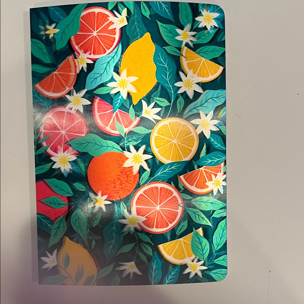 Colorful Citrus Pattern Notebook NWT - Picture 4 of 16